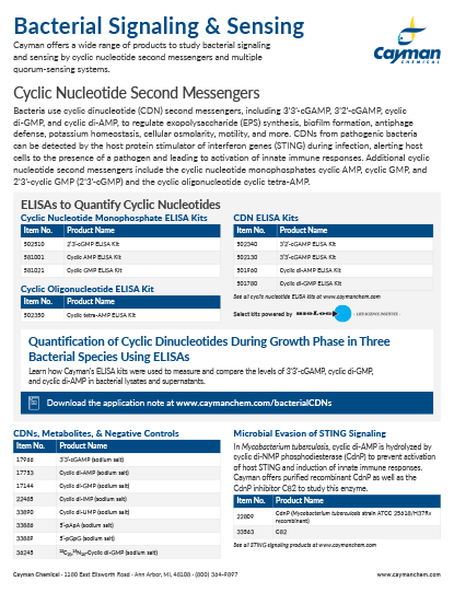 Bacterial Signaling and Sensing<br>